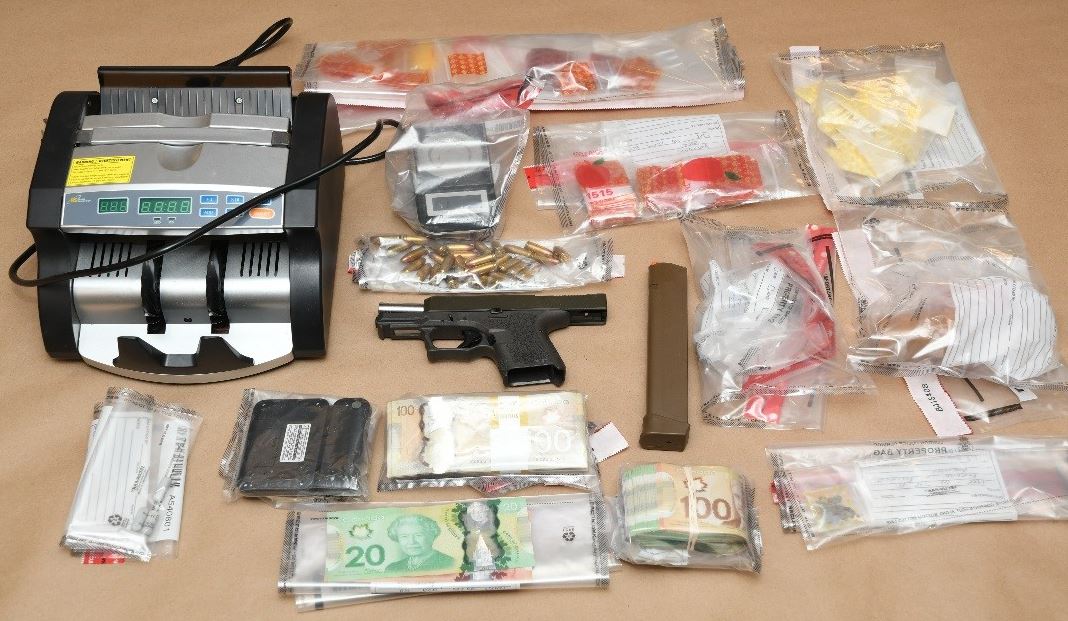 London police say they executed a search warrant on Kathleen Avenue on Friday, November 9 and allegedly seized the above items. 