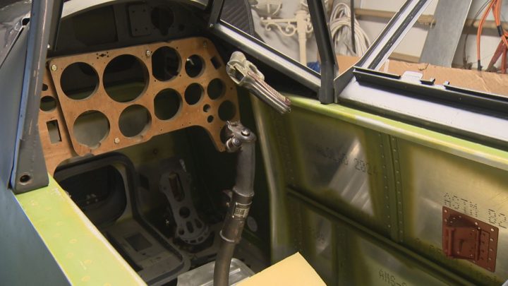 Inside the cockpit of Don Bradshaw’s Messerschmitt Me 109G-6 fighter plane.