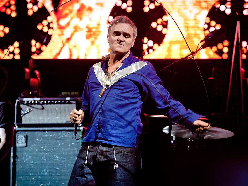 Morrissey performs at FYF Fest at the LA Sports Arena in Los Angeles, Calif. on Aug, 23, 2018.