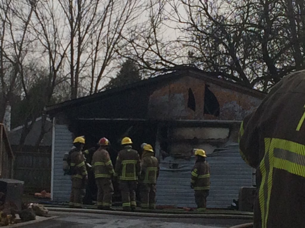 The cause of a garage fire in Nilestown on Monday, Nov. 12, 2018 is currently under investigation by fire officials. 