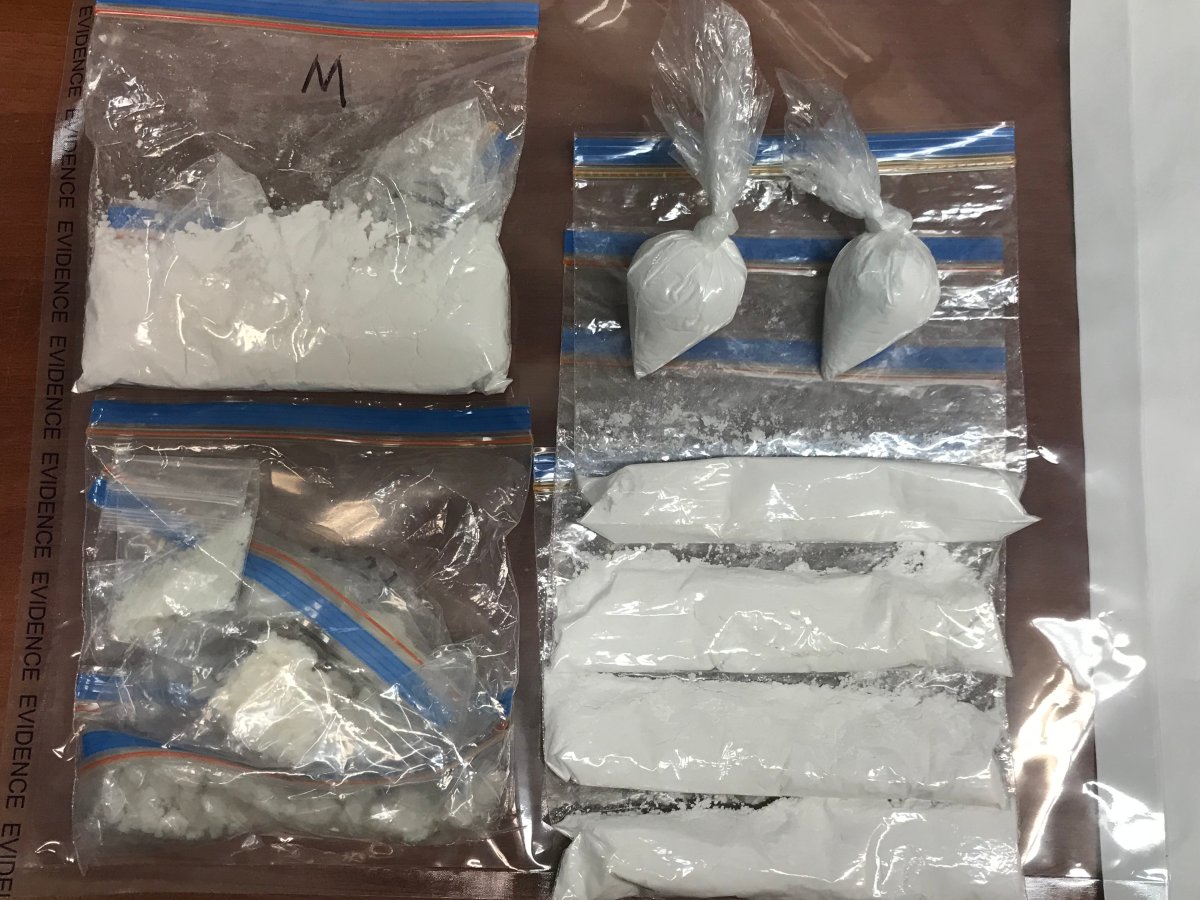 An RCMP-supplied photo of drugs recovered from a bust in Paint Lake.