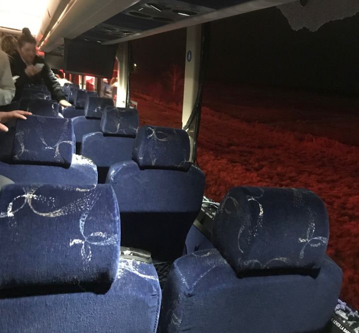 The University of Alberta Pandas hockey team bus was involved in a crash on the QEII just south of Leduc Saturday, Nov. 24, 2018.