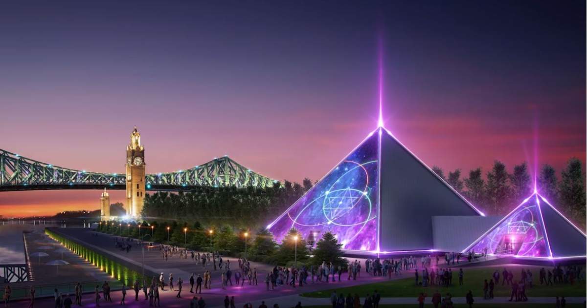 A rendition of PY1, a pyramid-shaped venue that will be located in Montreal's Old Port. Sunday November 4, 2018.