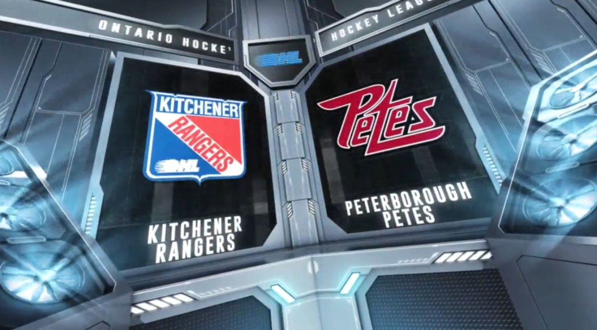 The Kitchener Rangers edged the Peterborough Petes 5-3 in OHL action in Peterborough on Tuesday night.