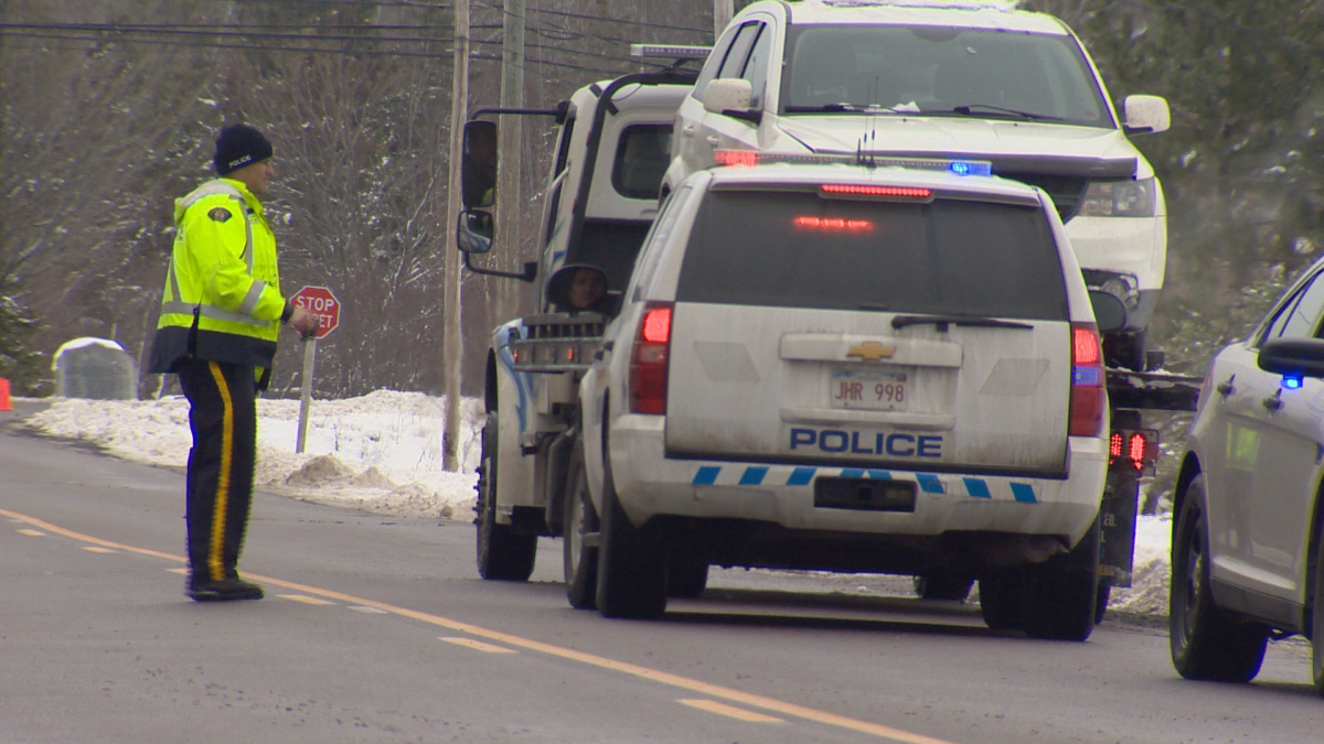 RCMP say a 5-year-old boy is in hospital with serious, but believed to be non-life threatening injuries after he was hit while boarding a school bus in Irishtown Tuesday morning.