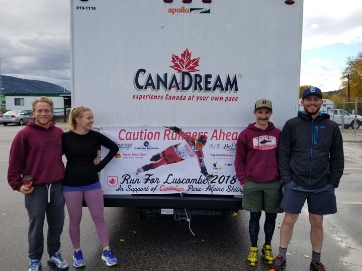 Tyler Luscombe and his friends will be running from Penticton to Victoria to raise awareness for Canadian para-alpine skiing.