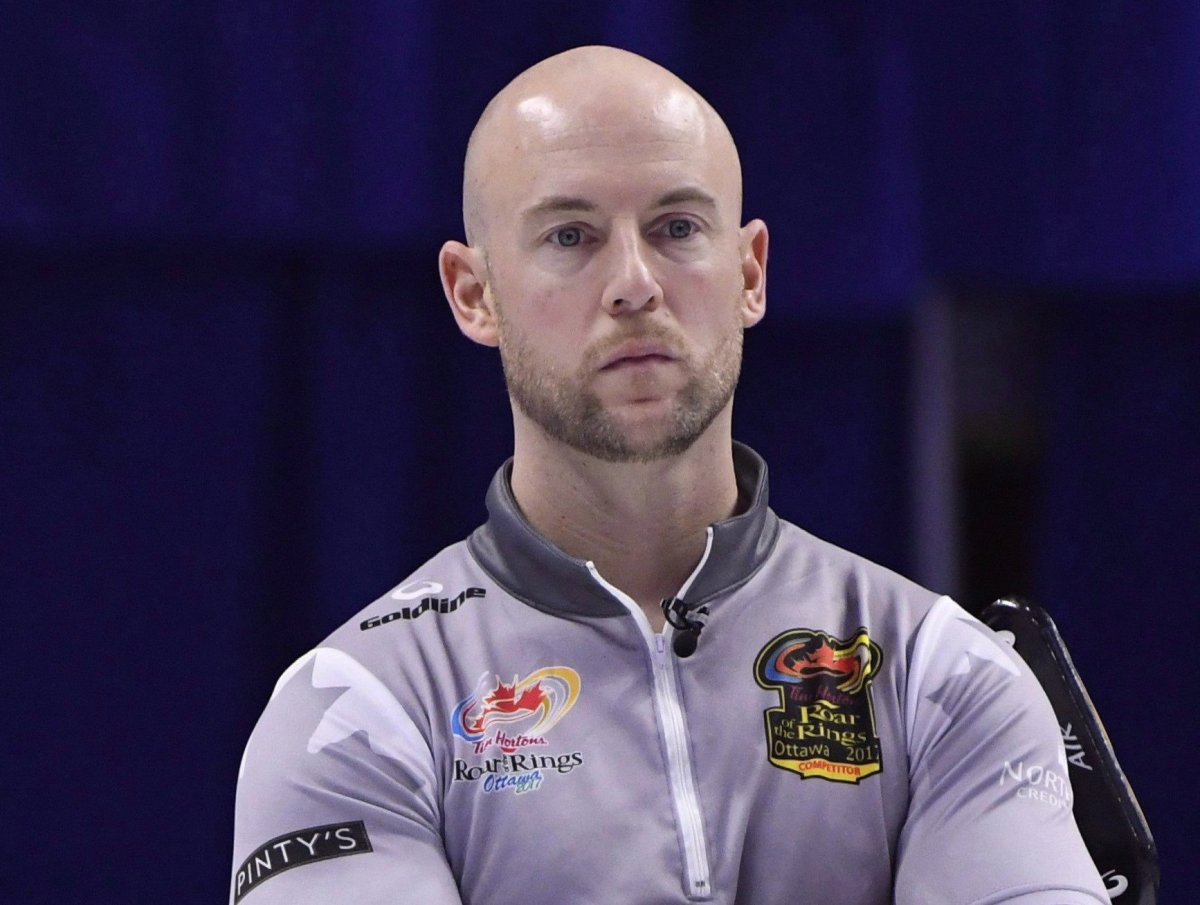 Ryan Fry looks on during his team's loss to Team Epping at the 2017 Roar of the Rings Canadian Olympic Trials in Ottawa on Friday, Dec. 8, 2017. The World Curling Tour plans to review its policies in the wake of the weekend ejection of a curling team from the Red Deer Curling Classic. 