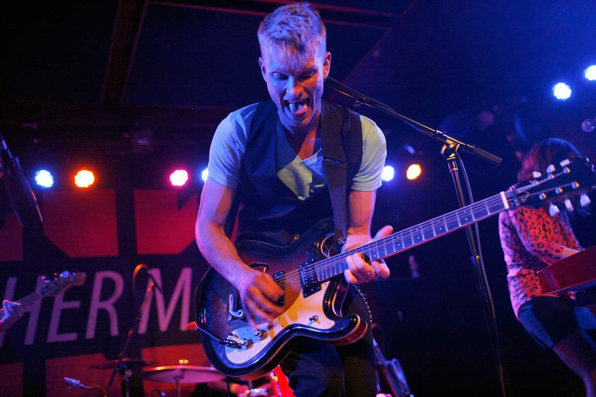 Ryan Guldemond of Mother Mother performs at The Knitting Factory on July 18, 2011, in New York City.