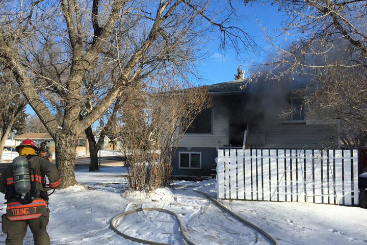 Firefighters said smoke was visible when they arrived at the home in the 1100-block of Avenue K North.