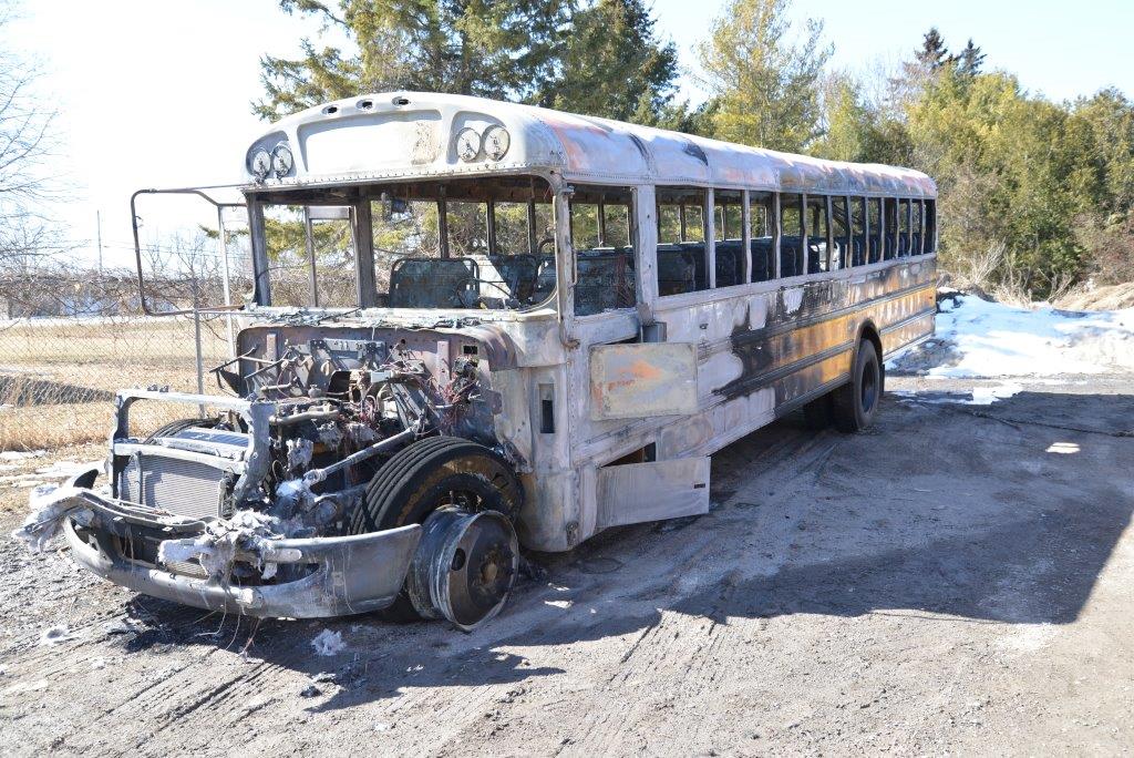 OPP say six teens were involved in burning a school bus at Fairfield Elementary School in Amherstview.
