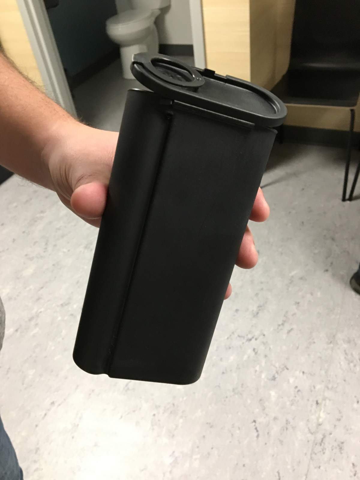 Needle disposal box handed out at Edmonton supervised consumption sites.