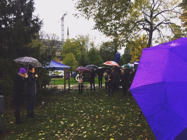 People gather at Victoria Park, to light the Tree of Hope and officially launch the Shine The Light campaign. 