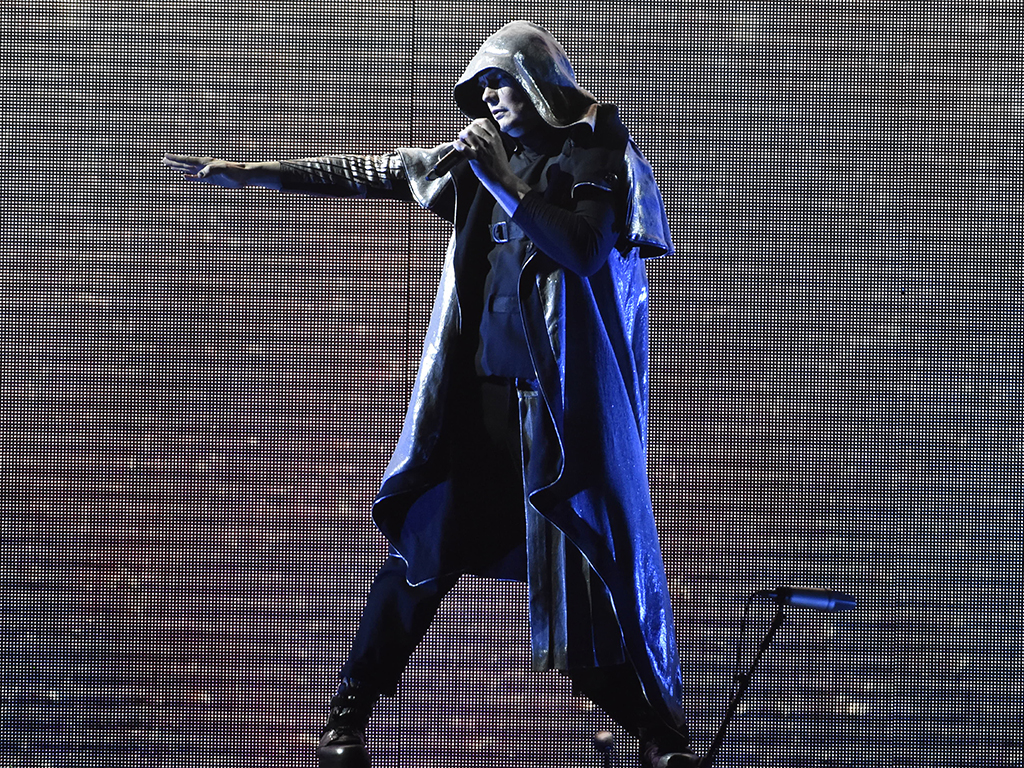 Billy Corgan of The Smashing Pumpkins during 'The Shiny and Oh So Bright' tour at Golden 1 Center on Aug. 28, 2018 in Sacramento, Calif. 