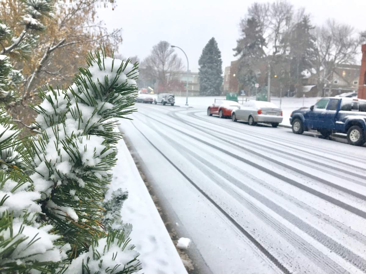 FILE: Freezing rain and snow fell in Edmonton on November 2, 2018. 