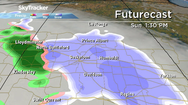 Snow is slated to slide into the area on Sunday with a system passing through.