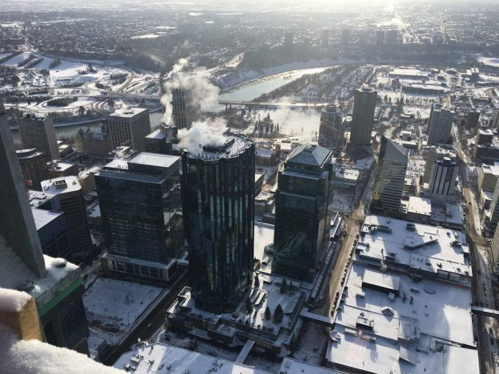 A view of Manulife Place from Edmonton's Stantec Tower on Nov. 16, 2018.