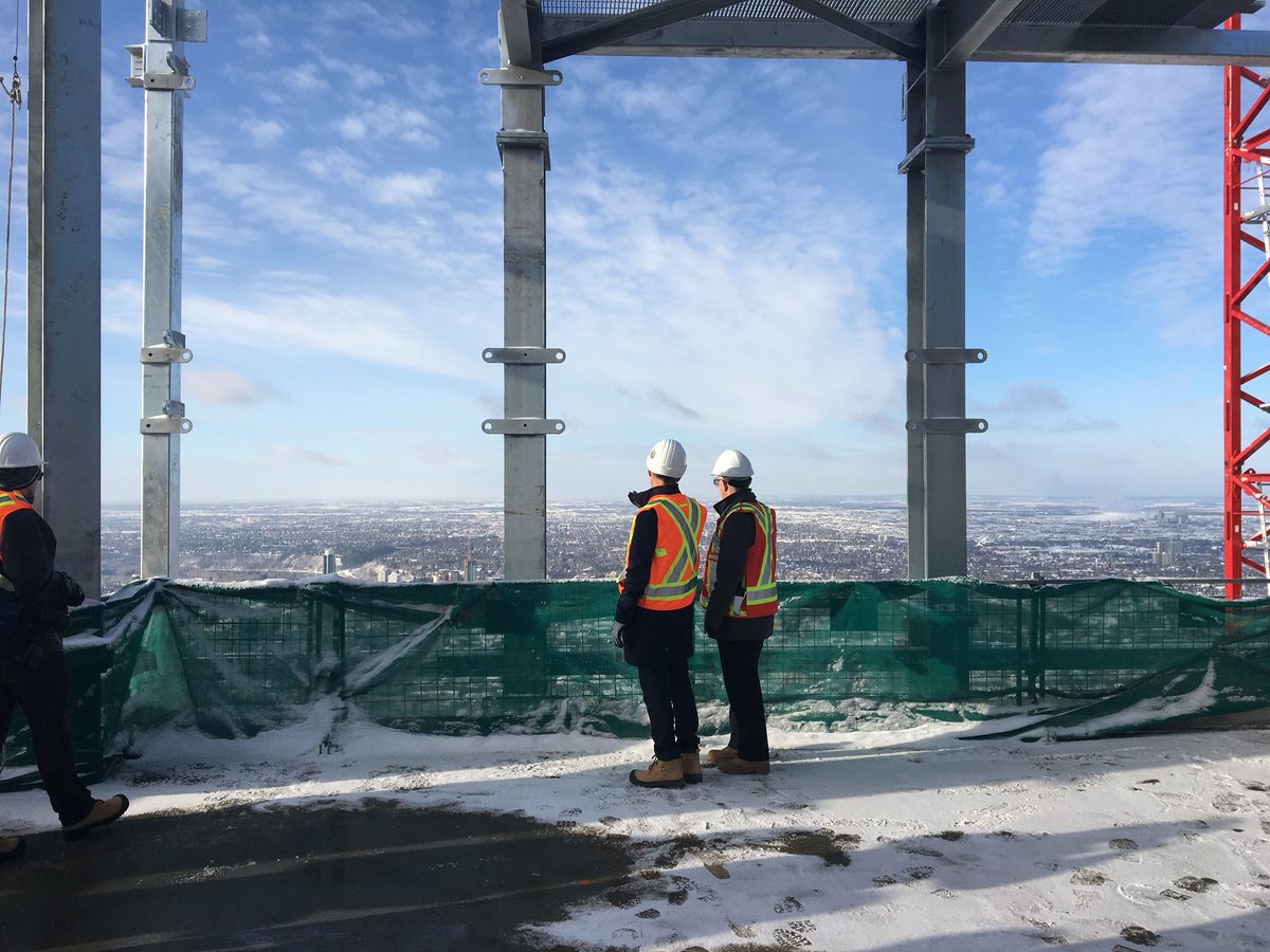On top of the Stantec Tower, the tallest building in Western Canada, Nov. 16, 2018. 
