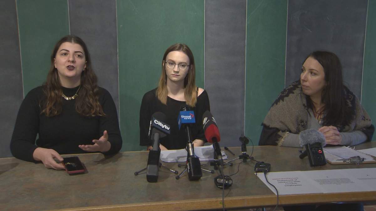 (L-R) Christina Hajjar, Kelsey Wade, and Amanda Murdock are all former Stella’s employees who helped start the “Not My Stella’s” Instagram account and are demanding the restaurant make changes.