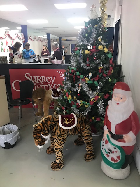 The lobby of the Surrey Christmas Bureau. Credit: Janet Brown / CKNW