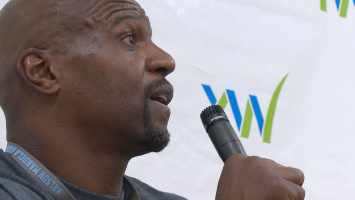 Terry Crews spoke about what it means to be a man at a Calgary gala on Tuesday.