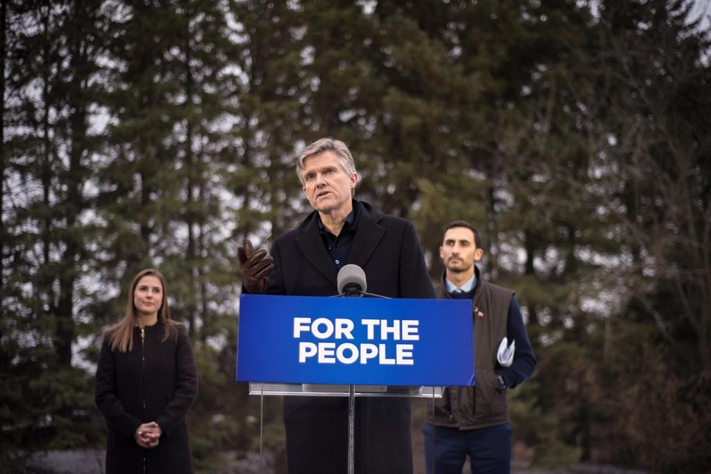 Ontario minister Rod Phillips speaks about the government's climate plan during an event at the Cold Creek Conservation Area in Nobleton, Ont. on Thursday, November 29, 2018.
