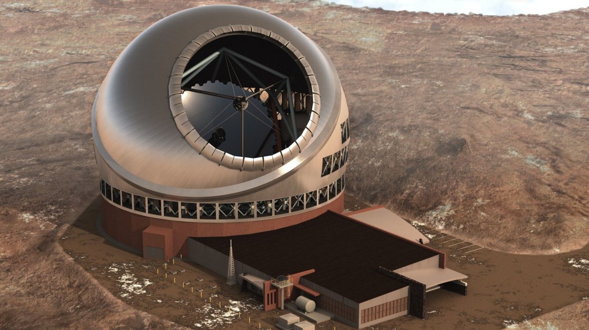 An artist's rendering of the Thirty Meter Telescope.