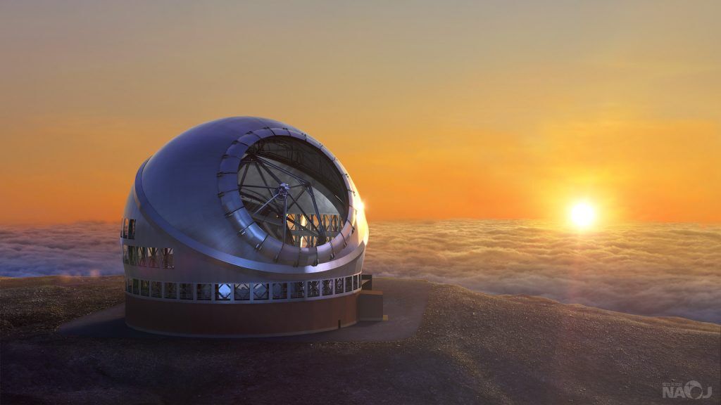 An artist’s rendering of the Thirty Meter Telescope.