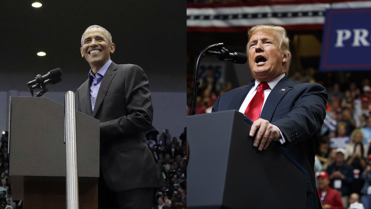 Both Barack Obama and Donald Trump took to the campaign trail Sunday in the final stretch before the U.S. midterm elections.