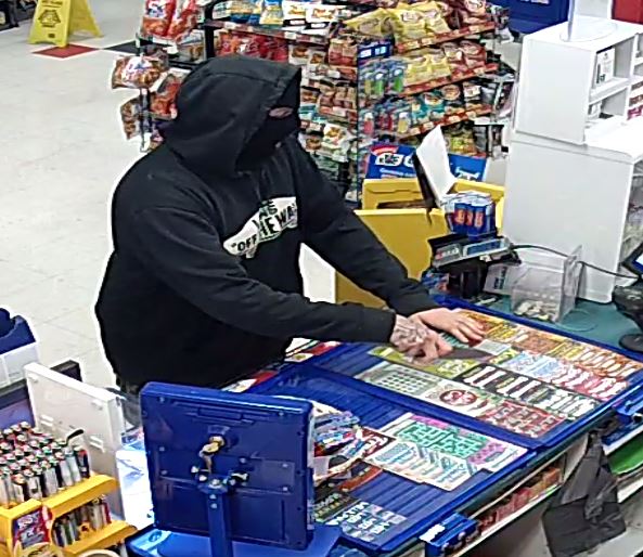 Brantford Police are looking for a suspect after an armed robbery at a convenience store.