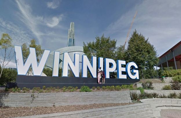The 'Winnipeg' sign will be lit up in green if the Bombers lose Sunday's semi-final against Saskatchewan.