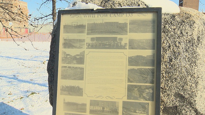 WWII PoW Camp monument in Lethbridge.