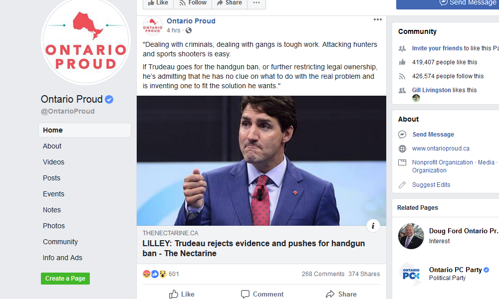 Ontario Proud raised over $500,000 during the last Ontario election, disclosures show.