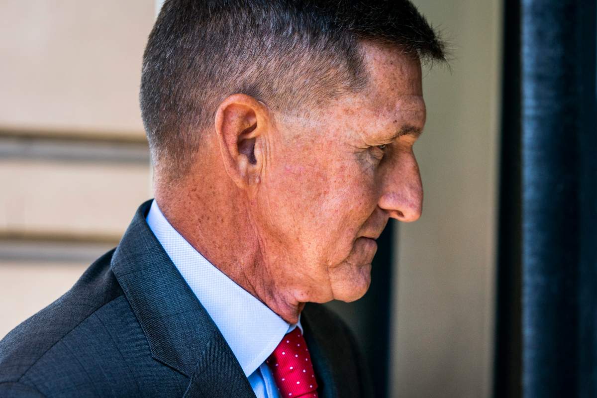 Michael Flynn, the former National Security Advisor to U.S. President Donald J. Trump, walks into the Federal courthouse in Washington, DC, USA, 10 July 2018.