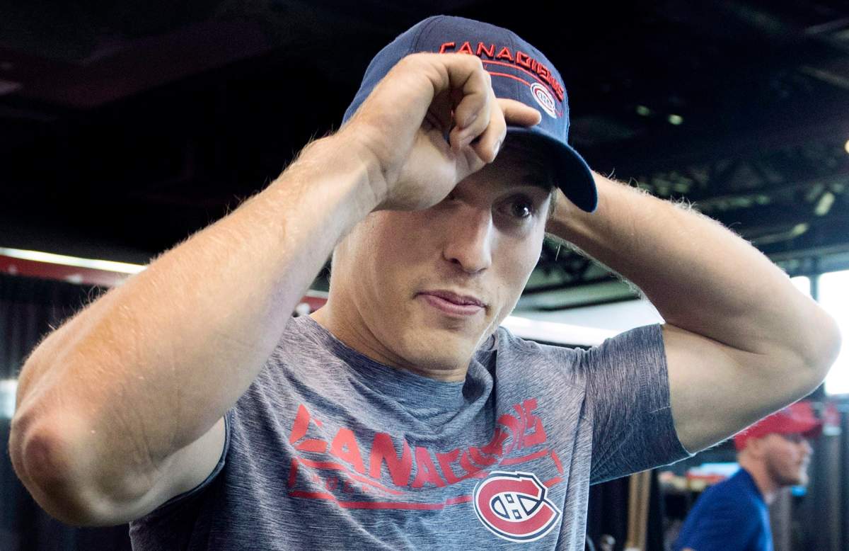 Montreal Canadiens' Brendan Gallagher often visits young patients at the Montreal Shriners Hospital.