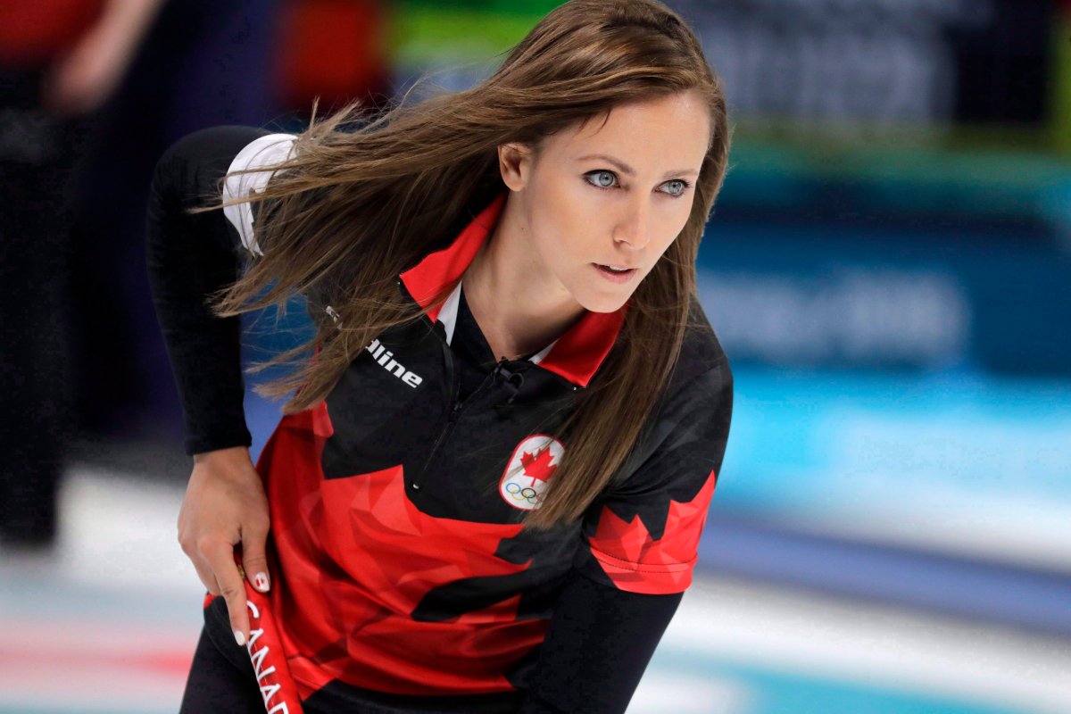 Canada's skip Rachel Homan during the women's curling match against Britain at the 2018 Winter Olympics in Gangneung, South Korea, Wednesday, Feb. 21, 2018.