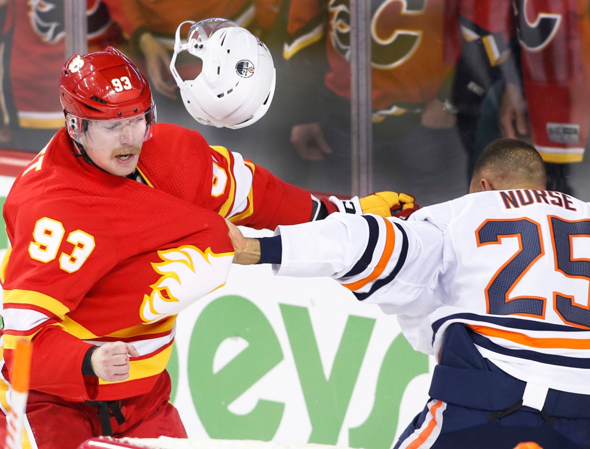 The Edmonton Oilers and Calgary Flames will face off again on Sunday night.