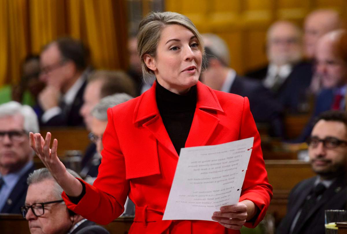 Melanie Joly says the parliamentary process is too slow to respond to the new coronavirus pandemic.