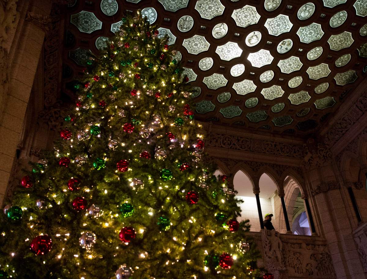 A Parliamentary guard watches over the Foyer of the House of Commons Tuesday, December 11, 2018 in Ottawa. 