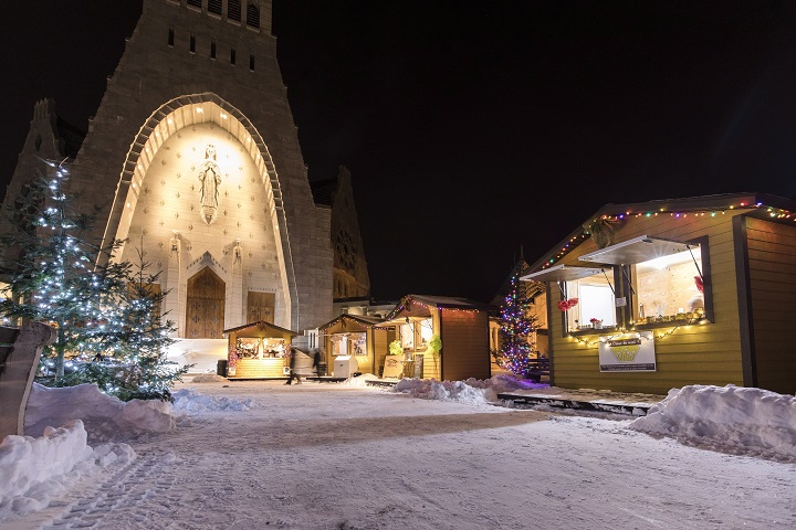 The Christmas market at the Sanctuaire Notre-Dame-du-Cap in Trois-Rivieres, Que., is shown in this undated handout photo.