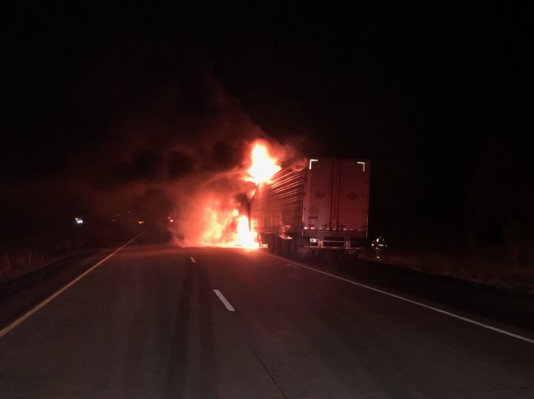 Chatham-Kent OPP responded to a tractor trailer fire in the early morning hours of Thursday, Dec. 20, 2018. 