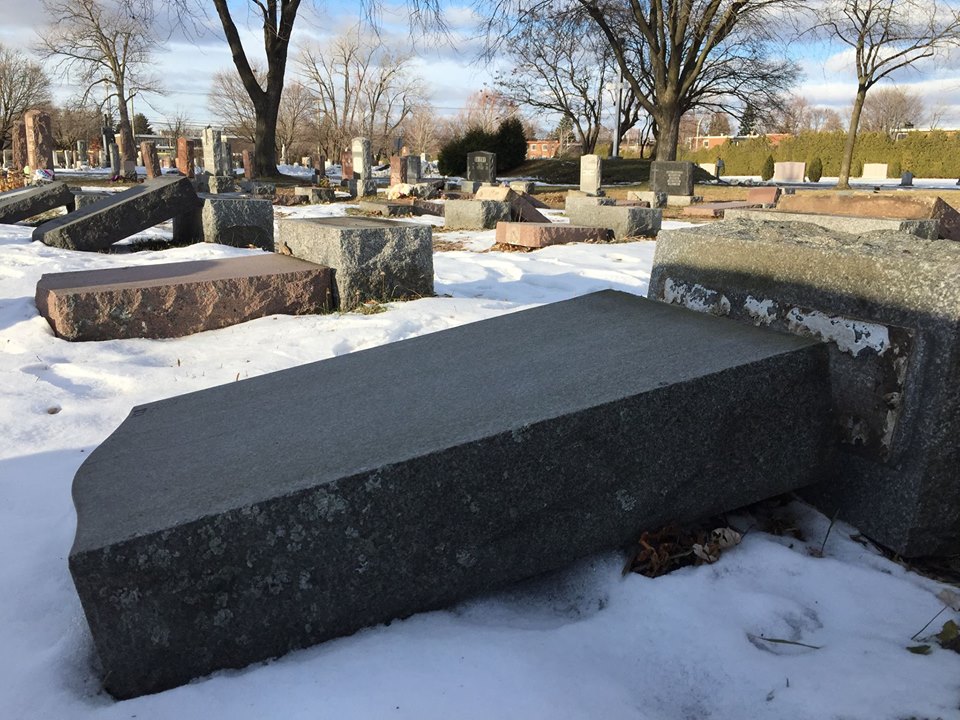 Longueuil police are investigating after a string of vandalism at two south shore cemeteries.