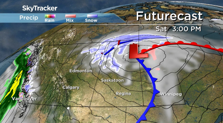 A cold front sweeping through on Saturday will kick up gusty winds.