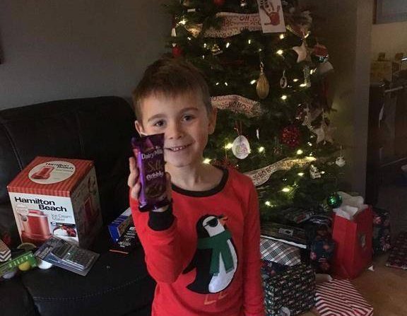 Santa's helpers came through this year for a little boy who only wanted one thing for Christmas: a chocolate bar that can't be found in North America.