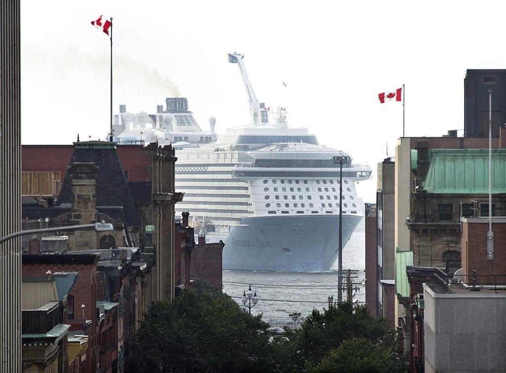 The cruise ship MS Anthem of the Seas, operated by Royal Caribbean International, arrives in Saint John, N.B., on Tuesday, Sept. 5, 2017.
