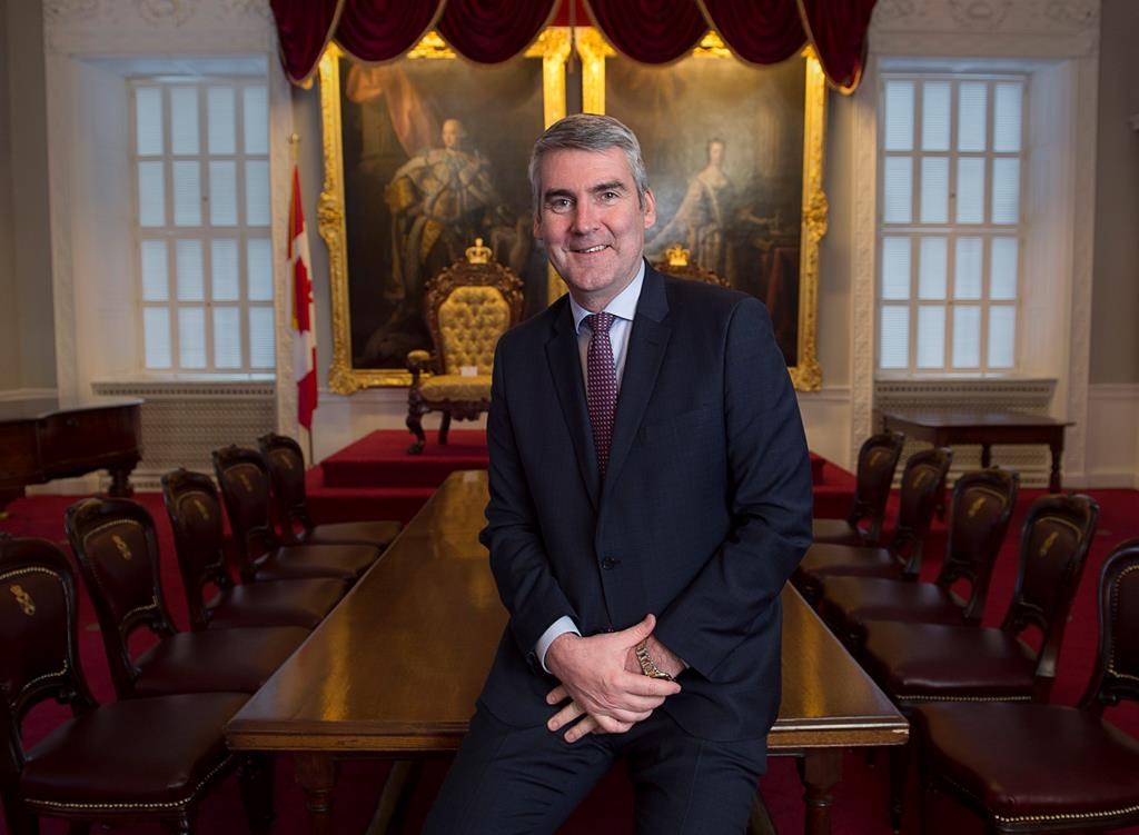 Premier Stephen McNeil poses for a photo before a year-end media interview in the Red Chamber at the legislature in Halifax on Wednesday, Dec. 19, 2018.