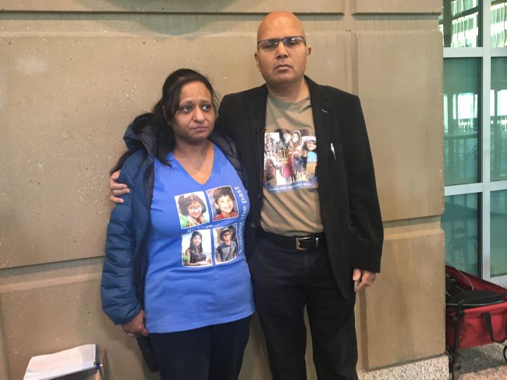 Rajni and Ravi Bale are the parents of the two siblings killed in a crash on Aug. 2, 2017.