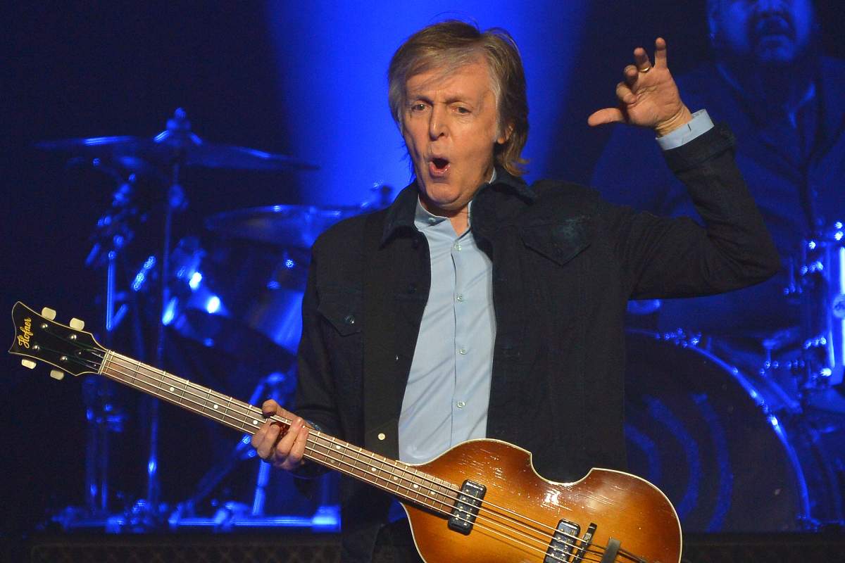 Paul McCartney performs live on stage at the O2 Arena during his ‘Freshen Up’ tour, on Dec. 16, 2018, in London, England.