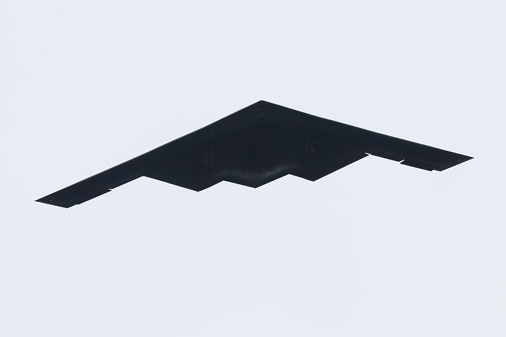 In this January 2, 2017 file photo, a B-2 Stealth Bomber performs a flyover at the 128th Tournament Of Roses Parade Presented By Honda in Pasadena, Calif.