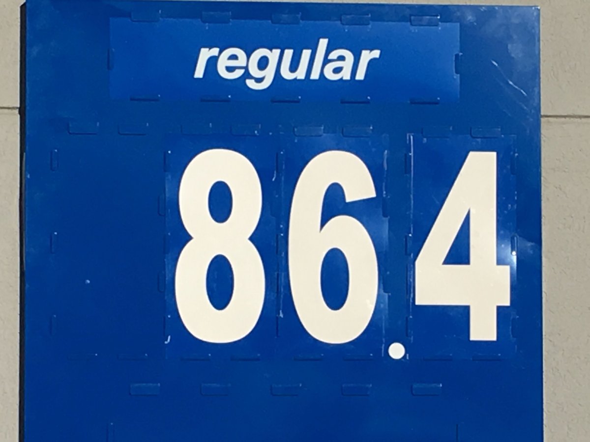 Gas prices in Winnipeg.