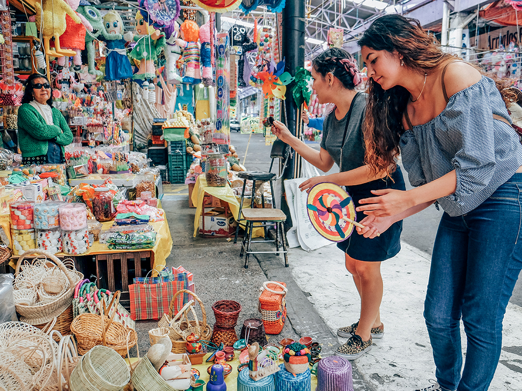 Women shopping in Mexico City. Getty Images
